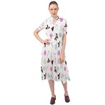 It`s Christmas Outside!   Keyhole Neckline Chiffon Dress