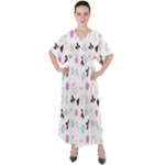 It`s Christmas Outside!   V-Neck Boho Style Maxi Dress