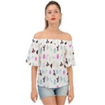 It`s Christmas Outside!   Off Shoulder Short Sleeve Top