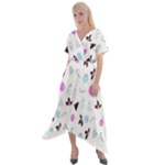 It`s Christmas Outside!   Cross Front Sharkbite Hem Maxi Dress
