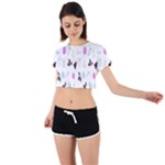 It`s Christmas Outside!   Tie Back Short Sleeve Crop T-Shirt