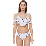 It`s Christmas Outside!   Ruffle Edge Tie Up Bikini Set	