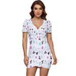 It`s Christmas Outside!   Low Cut Cap Sleeve Mini Dress