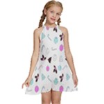 It`s Christmas Outside!   Kids  Halter Collar Waist Tie Chiffon Dress