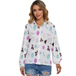 It`s Christmas Outside!   Women s Long Sleeve Button Up Shirt