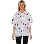 It`s Christmas Outside!   Women s Batwing Button Up Shirt