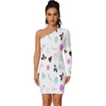 It`s Christmas Outside!   Long Sleeve One Shoulder Mini Dress