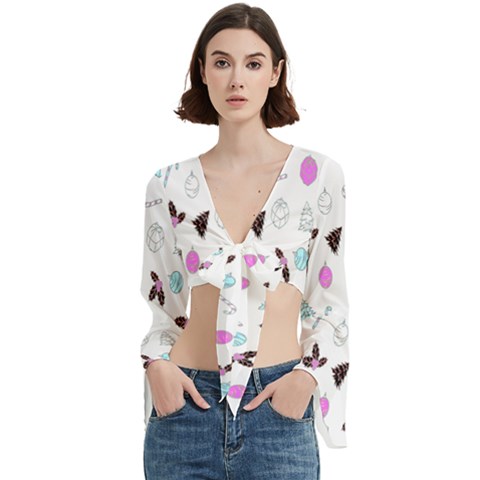 It`s Christmas Outside!   Trumpet Sleeve Cropped Top from ArtsNow.com