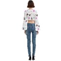 Trumpet Sleeve Cropped Top 