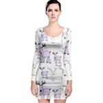 Cute Deers  Long Sleeve Bodycon Dress