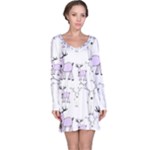 Cute Deers  Long Sleeve Nightdress