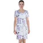 Cute Deers  Short Sleeve Nightdress