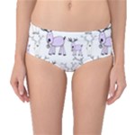 Cute Deers  Mid-Waist Bikini Bottoms