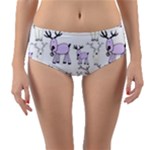 Cute Deers  Reversible Mid-Waist Bikini Bottoms