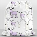 Cute Deers  Drawstring Bag (Large)