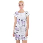 Cute Deers  Cap Sleeve Bodycon Dress
