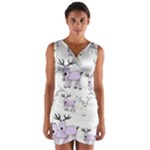 Cute Deers  Wrap Front Bodycon Dress