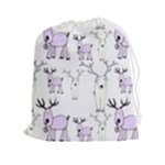 Cute Deers  Drawstring Pouch (2XL)