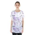 Cute Deers  Skirt Hem Sports Top
