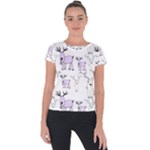 Cute Deers  Short Sleeve Sports Top 