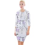 Cute Deers  Quarter Sleeve Hood Bodycon Dress
