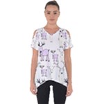 Cute Deers  Cut Out Side Drop T-Shirt