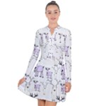 Cute Deers  Long Sleeve Panel Dress