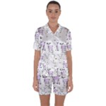 Cute Deers  Satin Short Sleeve Pajamas Set
