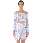 Cute Deers  Off Shoulder Top with Skirt Set