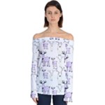 Cute Deers  Off Shoulder Long Sleeve Top
