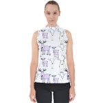 Cute Deers  Mock Neck Shell Top