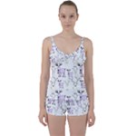 Cute Deers  Tie Front Two Piece Tankini