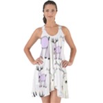 Cute Deers  Show Some Back Chiffon Dress