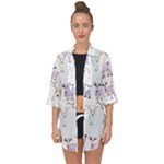 Cute Deers  Open Front Chiffon Kimono
