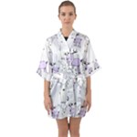 Cute Deers  Half Sleeve Satin Kimono 
