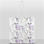 Cute Deers  Full Print Rope Handle Tote (Large)