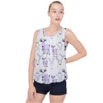 Cute Deers  Bubble Hem Chiffon Tank Top