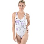 Cute Deers  High Leg Strappy Swimsuit