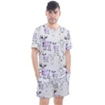 Cute Deers  Men s Mesh T-Shirt and Shorts Set