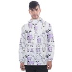 Cute Deers  Men s Front Pocket Pullover Windbreaker