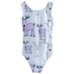 Cute Deers  Kids  Cut-Out Back One Piece Swimsuit