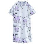 Cute Deers  Kids  Boyleg Half Suit Swimwear