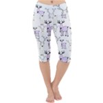 Cute Deers  Lightweight Velour Cropped Yoga Leggings