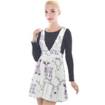 Cute Deers  Plunge Pinafore Velour Dress