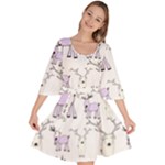 Cute Deers  Velour Kimono Dress