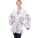 Cute Deers  Long Sleeve Velvet Kimono 