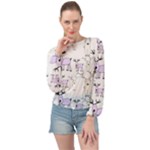Cute Deers  Banded Bottom Chiffon Top