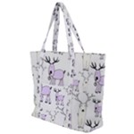 Cute Deers  Zip Up Canvas Bag