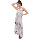 Cute Deers  V-Neck Chiffon Maxi Dress