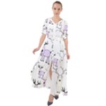 Cute Deers  Waist Tie Boho Maxi Dress